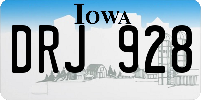 IA license plate DRJ928