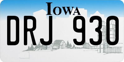 IA license plate DRJ930