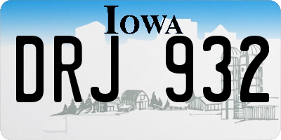 IA license plate DRJ932