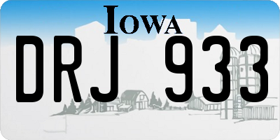 IA license plate DRJ933