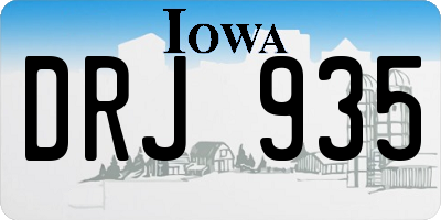 IA license plate DRJ935