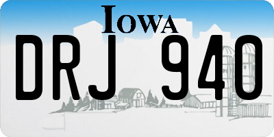 IA license plate DRJ940