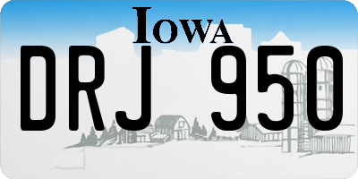 IA license plate DRJ950