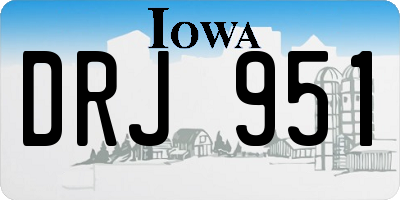 IA license plate DRJ951