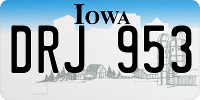 IA license plate DRJ953