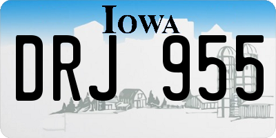 IA license plate DRJ955