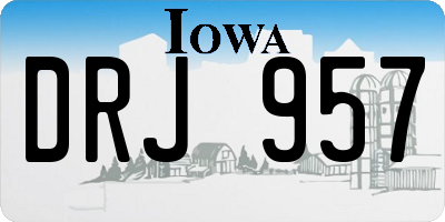 IA license plate DRJ957