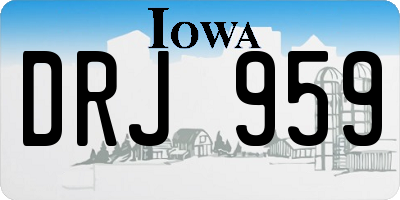 IA license plate DRJ959