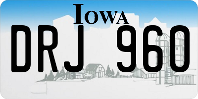 IA license plate DRJ960