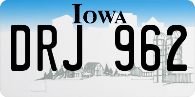 IA license plate DRJ962