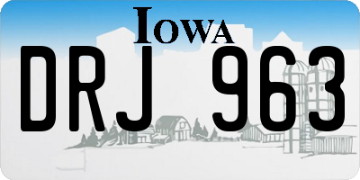 IA license plate DRJ963