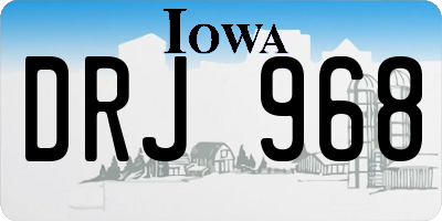 IA license plate DRJ968