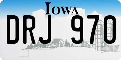 IA license plate DRJ970
