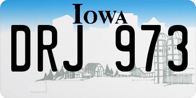 IA license plate DRJ973