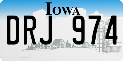 IA license plate DRJ974