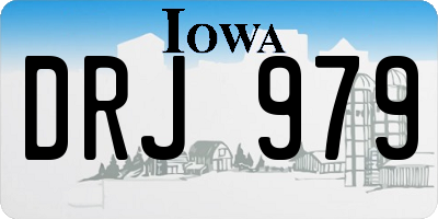IA license plate DRJ979