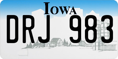 IA license plate DRJ983