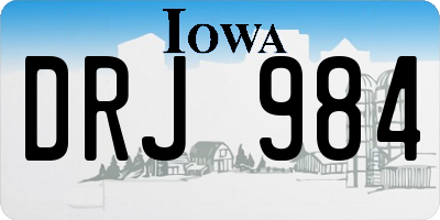 IA license plate DRJ984