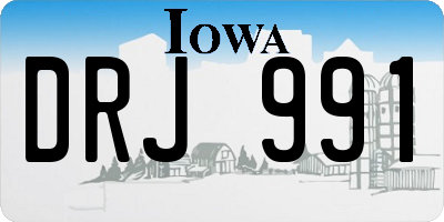IA license plate DRJ991