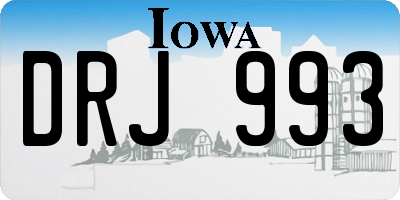 IA license plate DRJ993