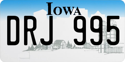 IA license plate DRJ995