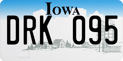IA license plate DRK095