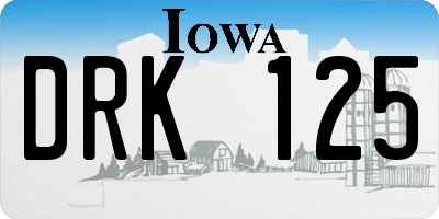 IA license plate DRK125