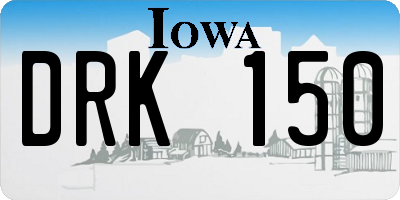 IA license plate DRK150