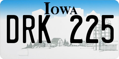 IA license plate DRK225