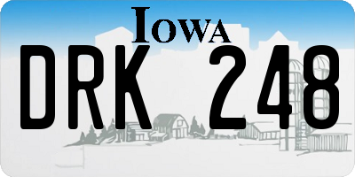 IA license plate DRK248