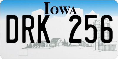 IA license plate DRK256