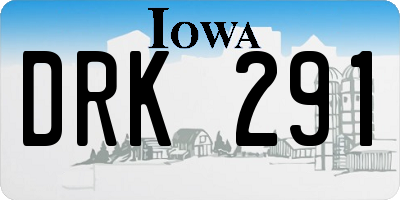 IA license plate DRK291
