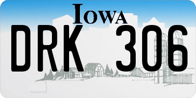 IA license plate DRK306