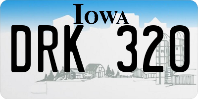 IA license plate DRK320