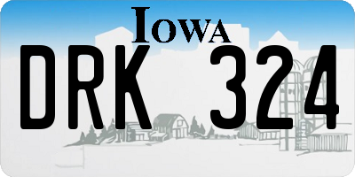 IA license plate DRK324