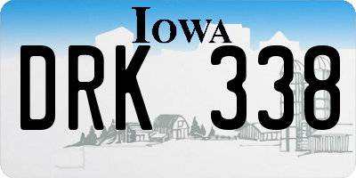 IA license plate DRK338