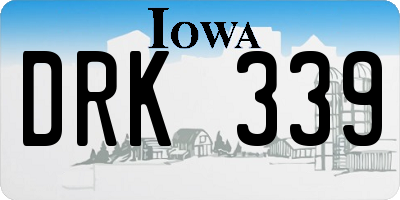 IA license plate DRK339