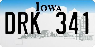 IA license plate DRK341