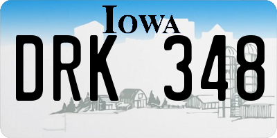 IA license plate DRK348