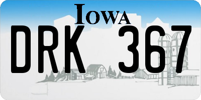 IA license plate DRK367