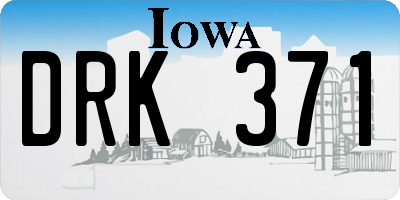 IA license plate DRK371