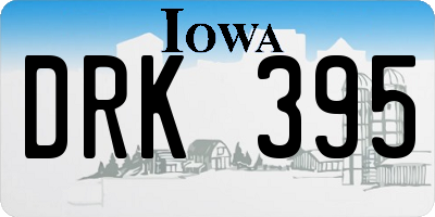 IA license plate DRK395