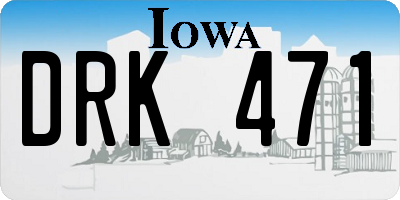 IA license plate DRK471