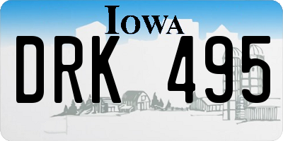 IA license plate DRK495