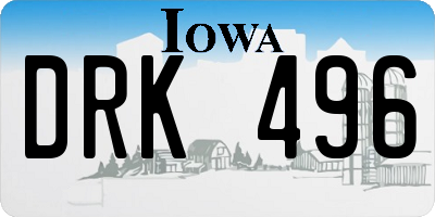 IA license plate DRK496