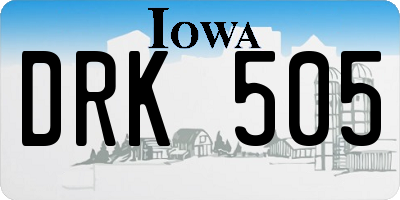 IA license plate DRK505