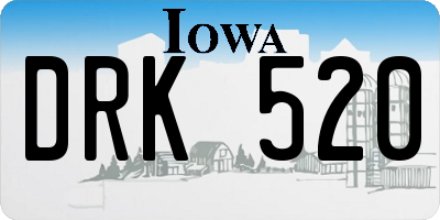 IA license plate DRK520