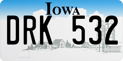 IA license plate DRK532