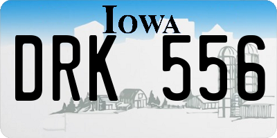 IA license plate DRK556