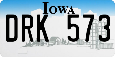 IA license plate DRK573